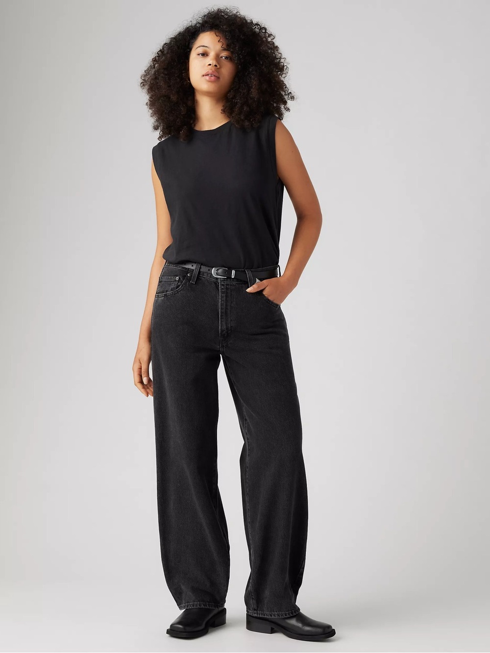 Levi’s Baggy Dad Jeans in Boot Barn (washed black) 26x32 - Picture 1 of 8